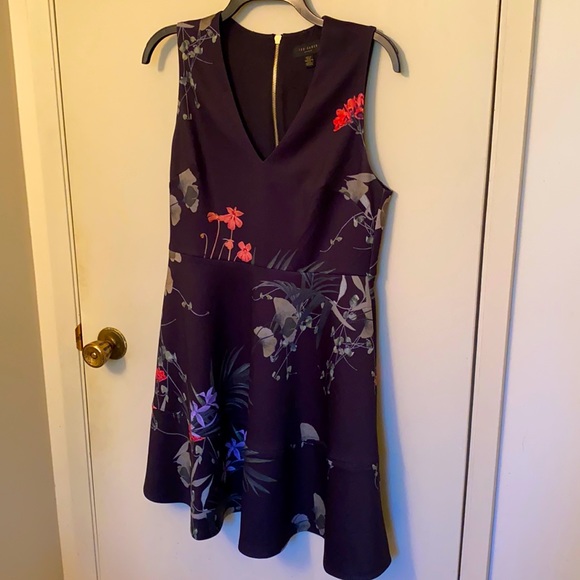Like new Ted Baker floral fit & flare dress - Picture 1 of 5